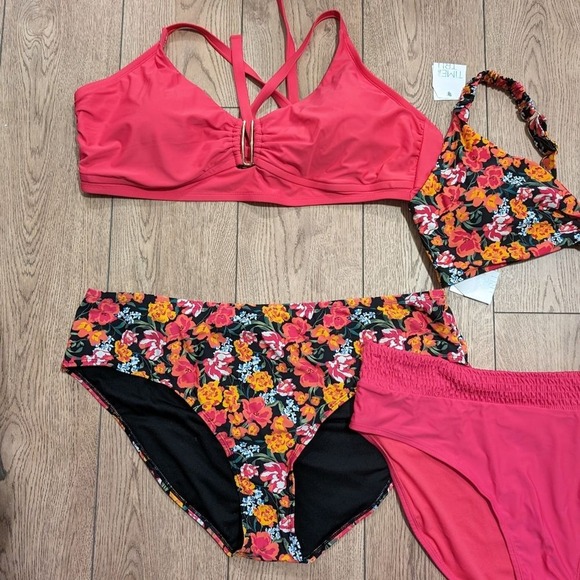 NEW Set of 2 Plus Size 3X 24w 26w Bikini Swim Suit 24 26 Swimsuits NWT - Picture 4 of 6